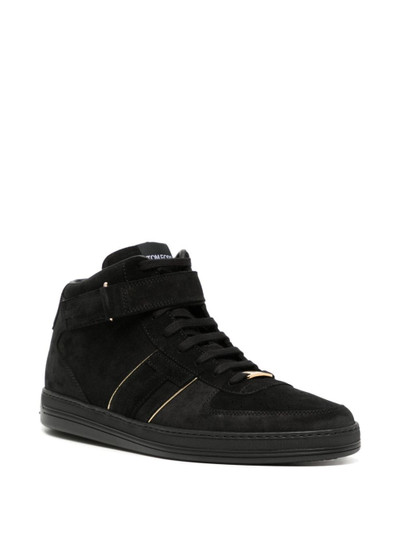 TOM FORD suede logo-plaque sneakers outlook