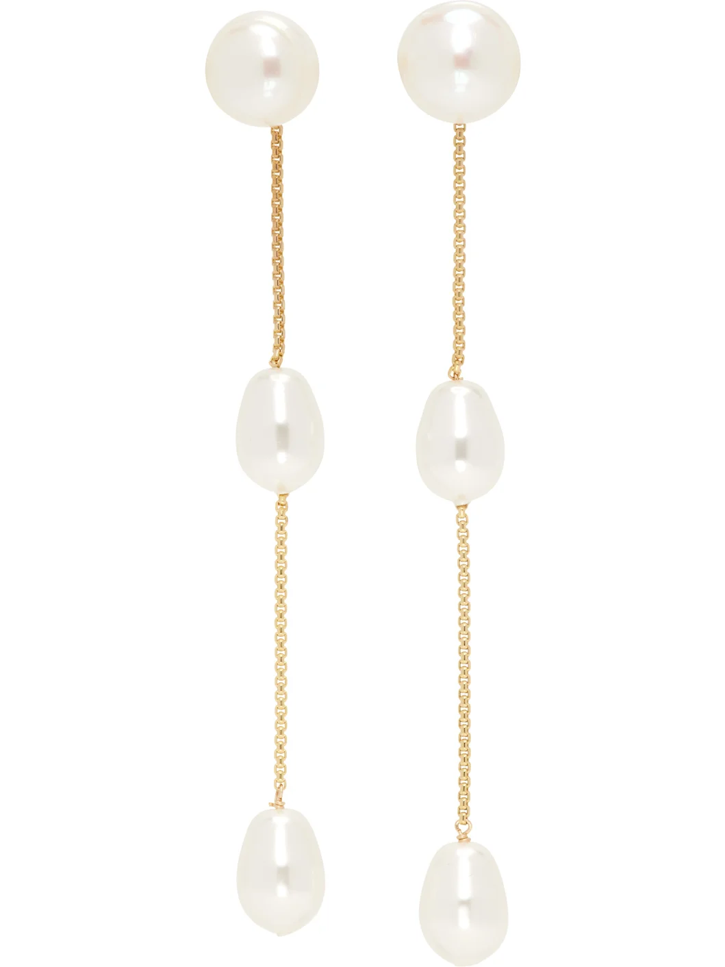 Small Pearl Drop Earrings - 1