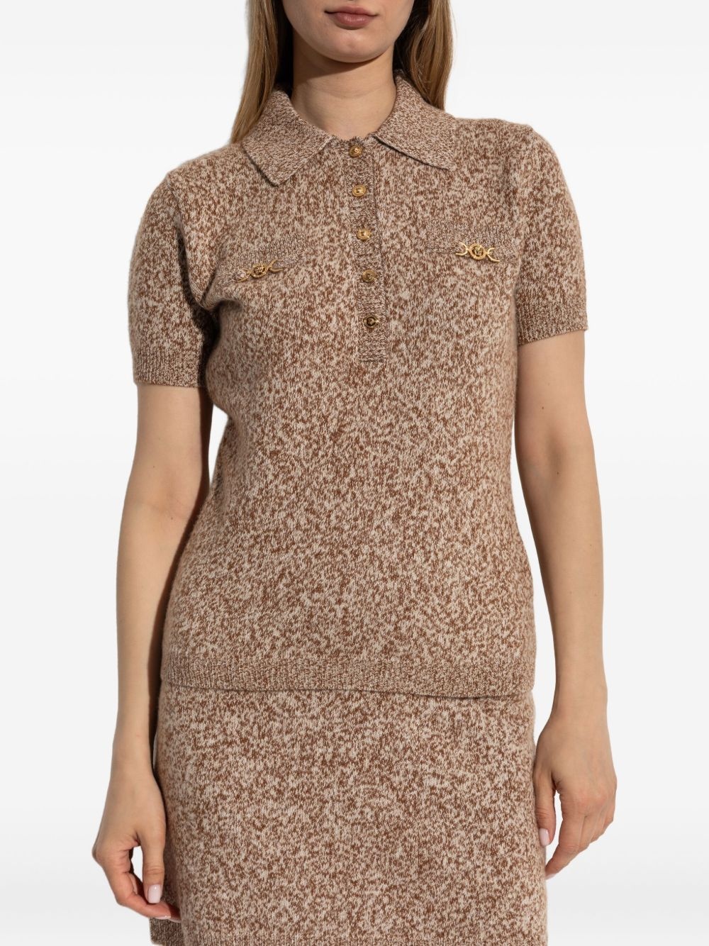 knit polo top - 3