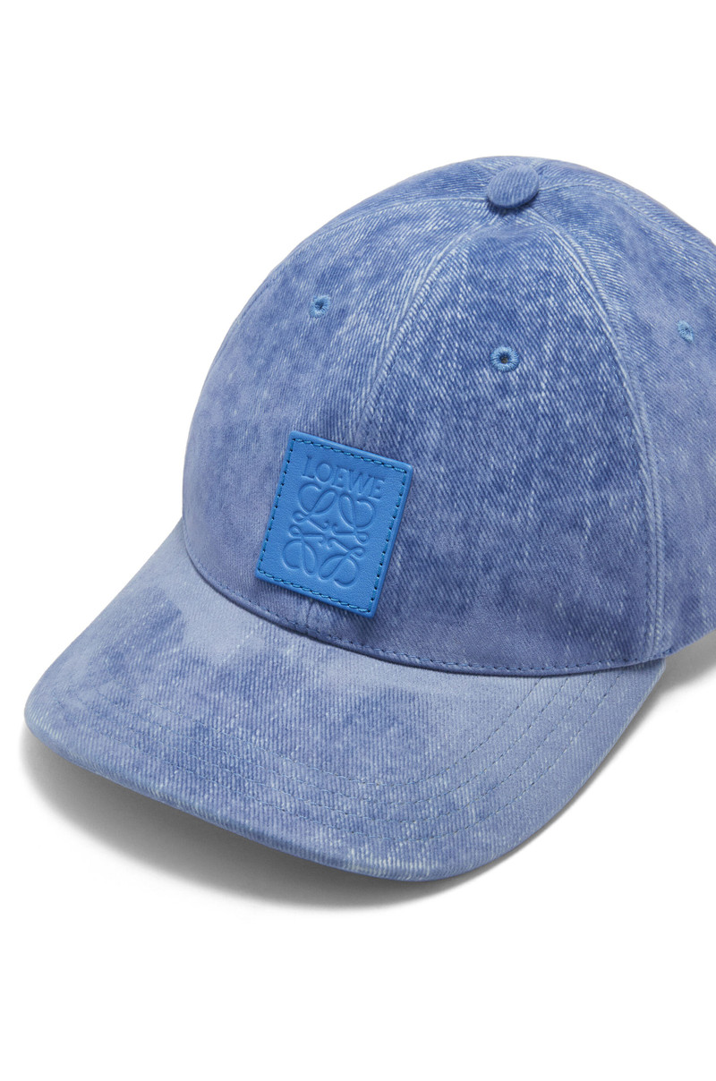 Patch cap in flocked denim 4