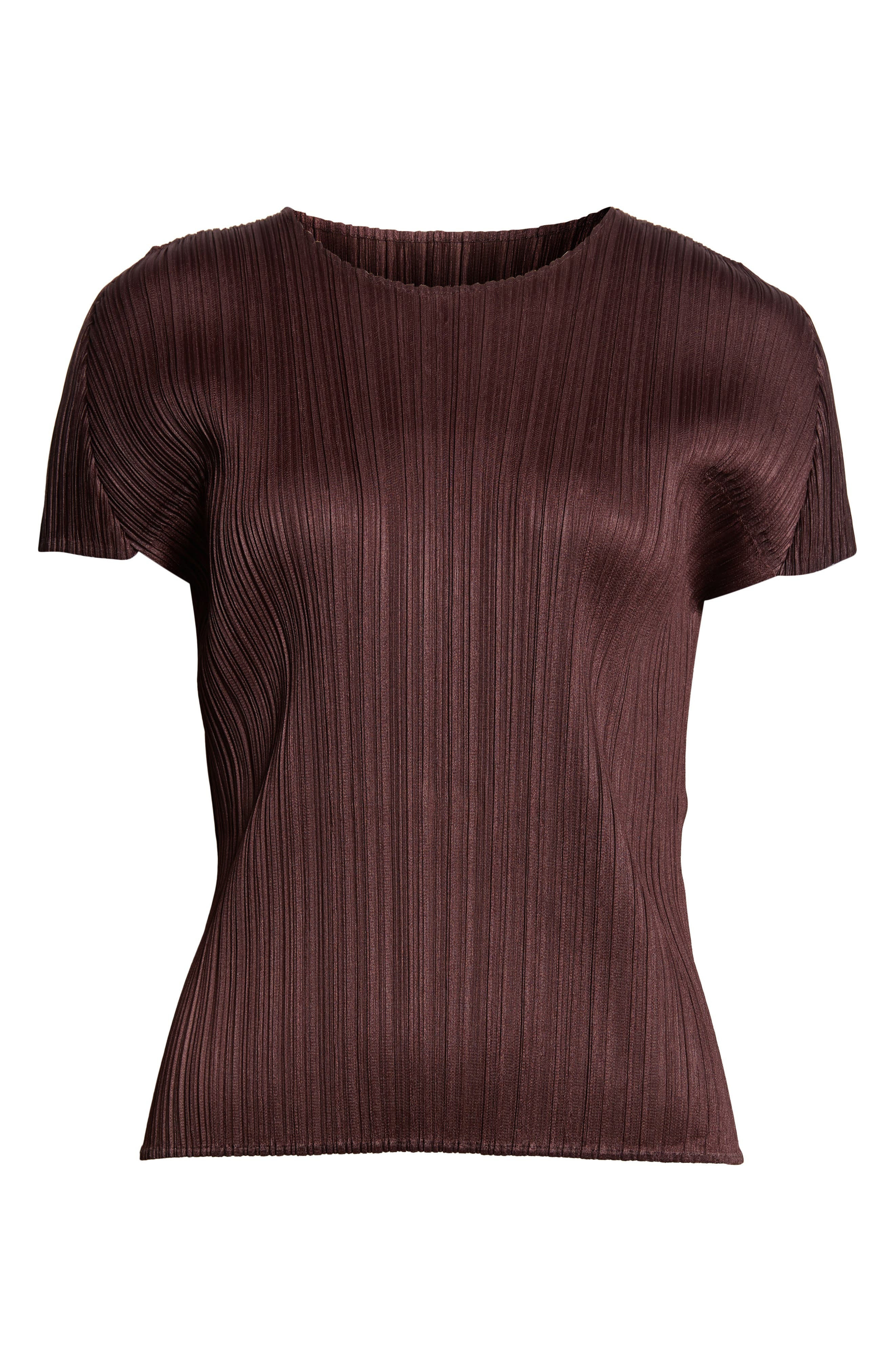 Pleats Please Issey Miyake Monthly Colors July Pleated Top in Dark Brown at Nordstrom - 6