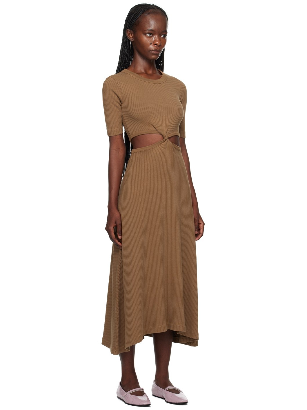 Brown Nicola Midi Dress - 2