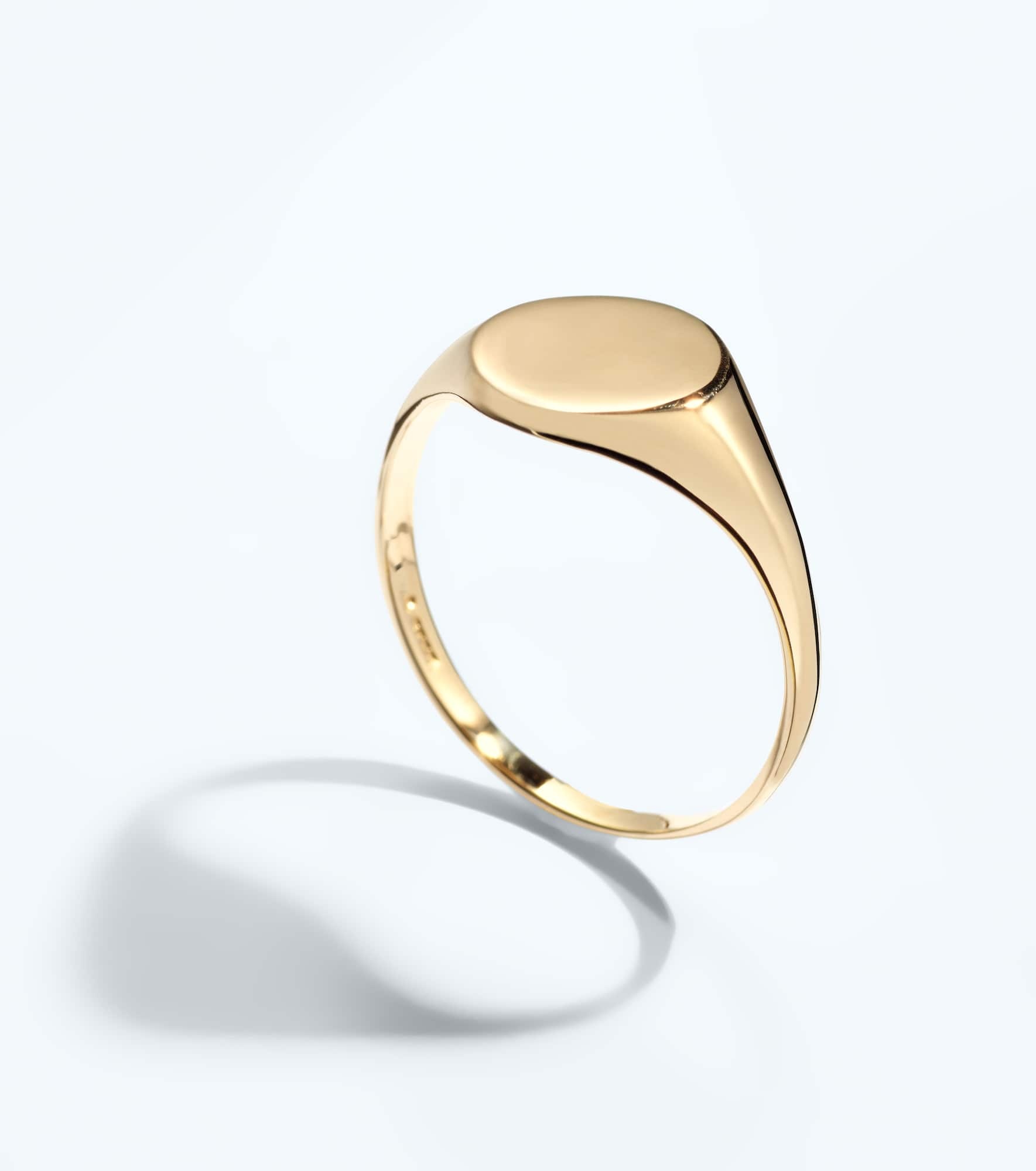 Signet 14kt gold ring - 5