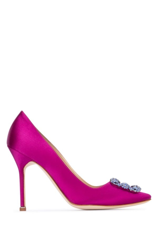 Tyrian purple satin Hangisi 105 pumps - 1