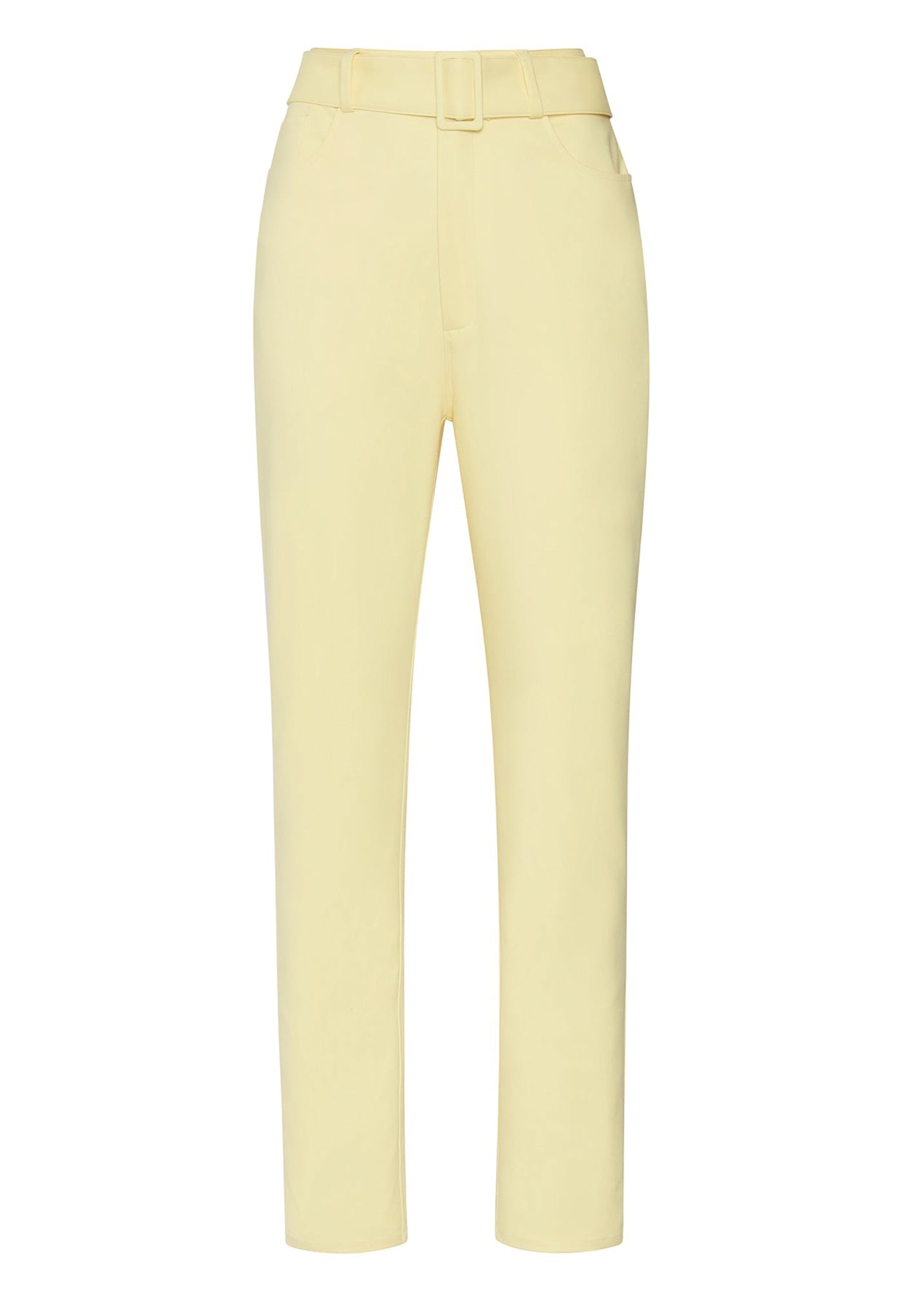 Cotton High Waisted Belted Jean - 2