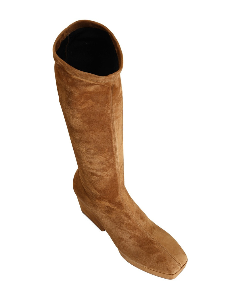 STRETCH SUEDE PLATFORM BOOT 7