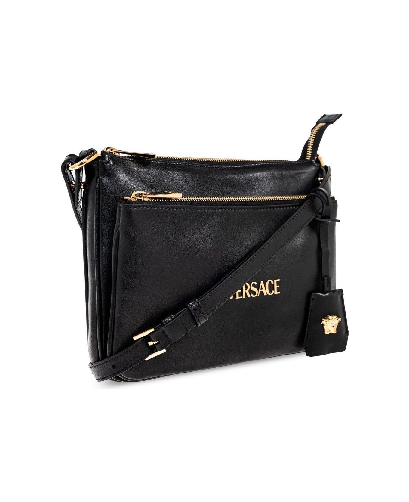 Logo-lettering Zipped Shoulder Bag - 3