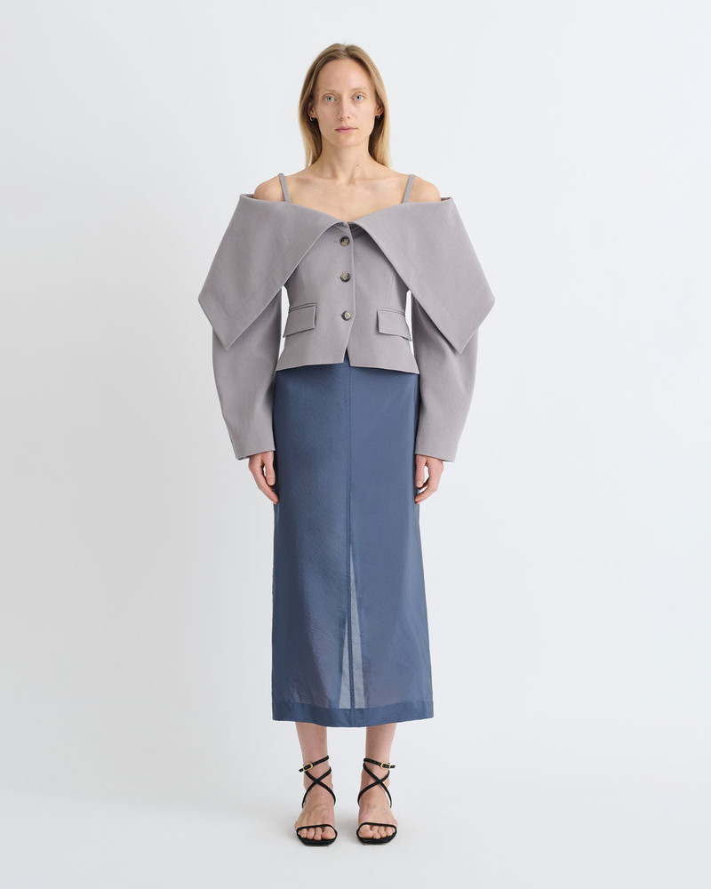 Nanushka Crepe Organza Mid-Length Skirt outlook