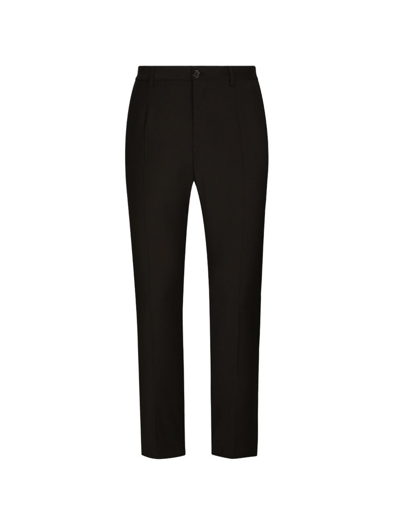 stretch cotton pants with DG embroidery 1
