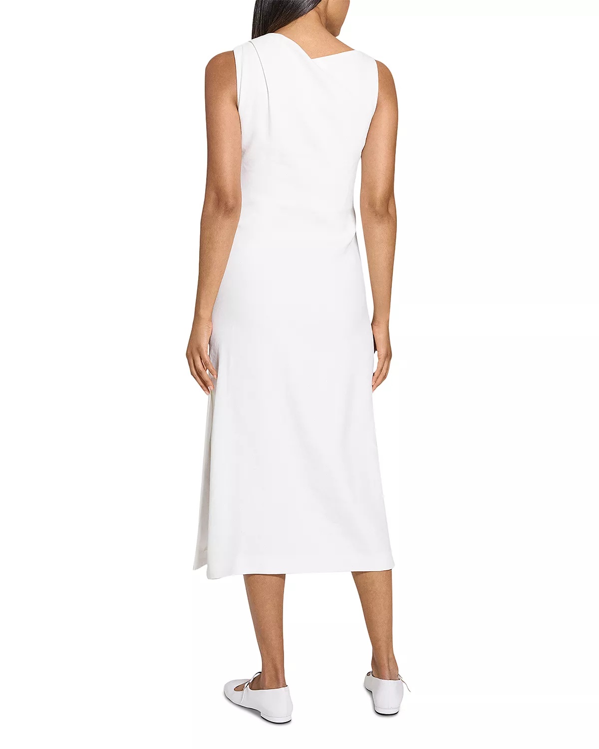 Shoulder Draped Midi Dress - 2