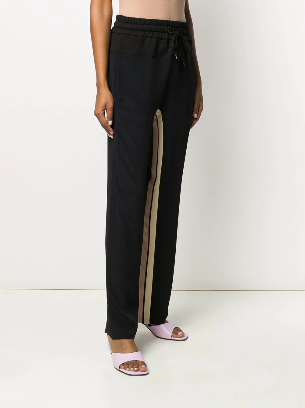 contrast panels track pants - 3