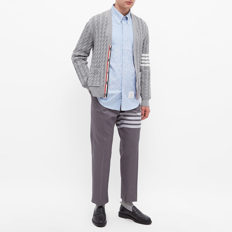 Thom Browne Floral Stitch Oxford Shirt 4