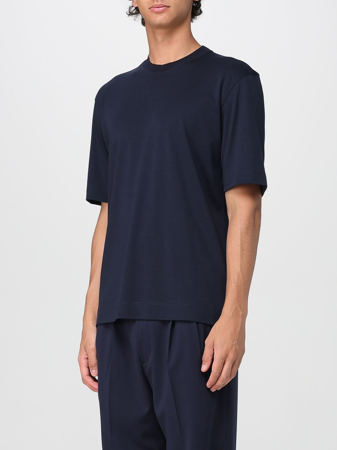 Zegna T-Shirt Men Blue - 4
