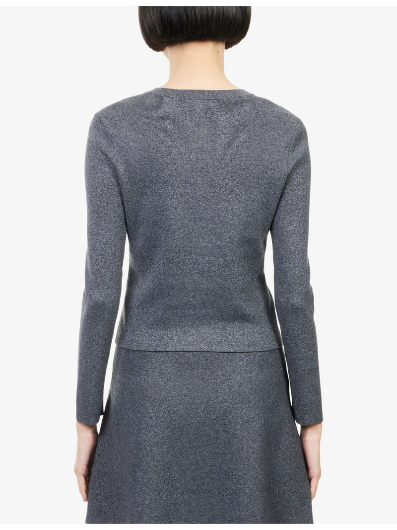 Anzu Round-Neck Knitted Cardigan 4