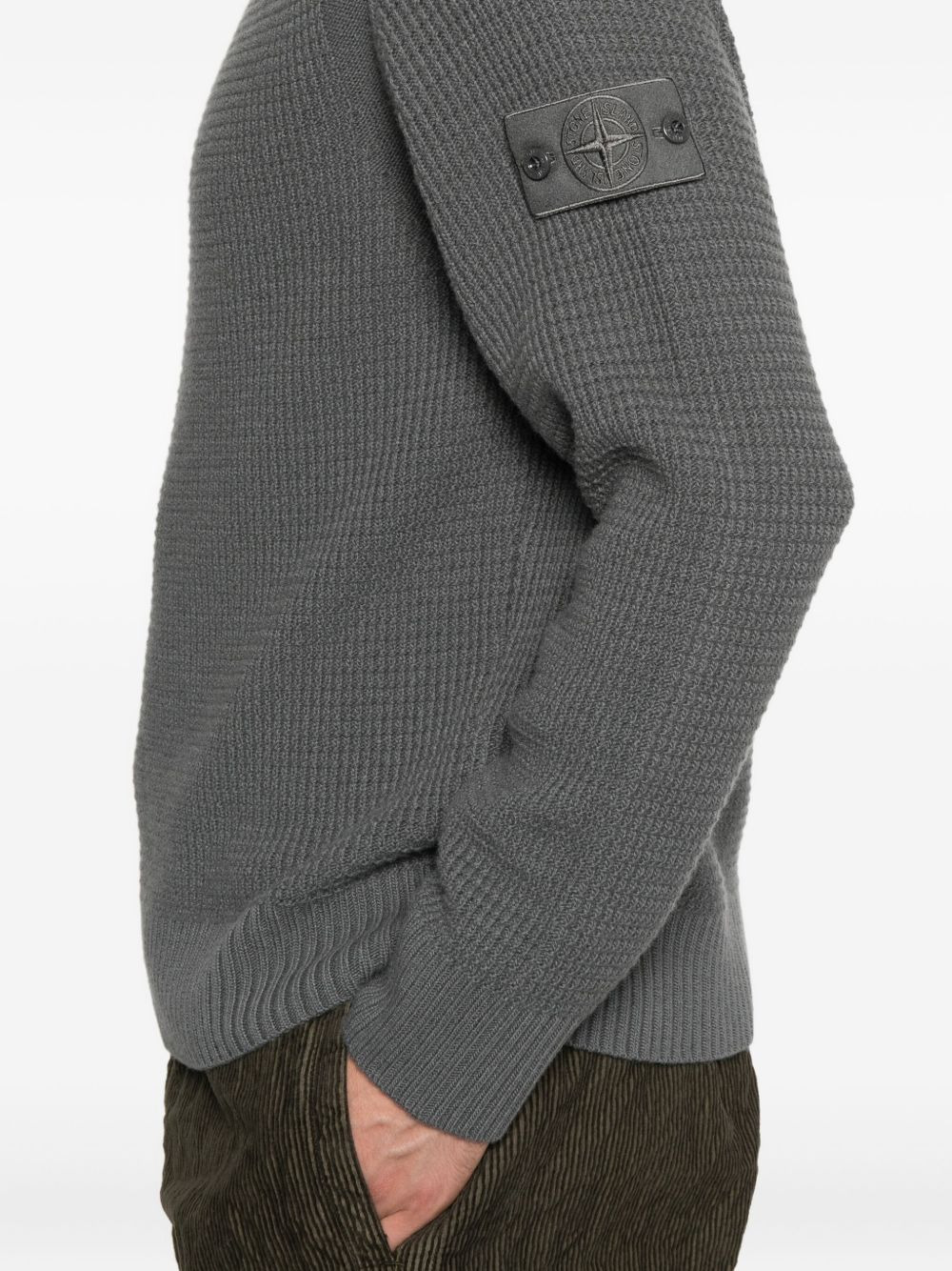 raglan-sleeve wool sweatshirt - 5