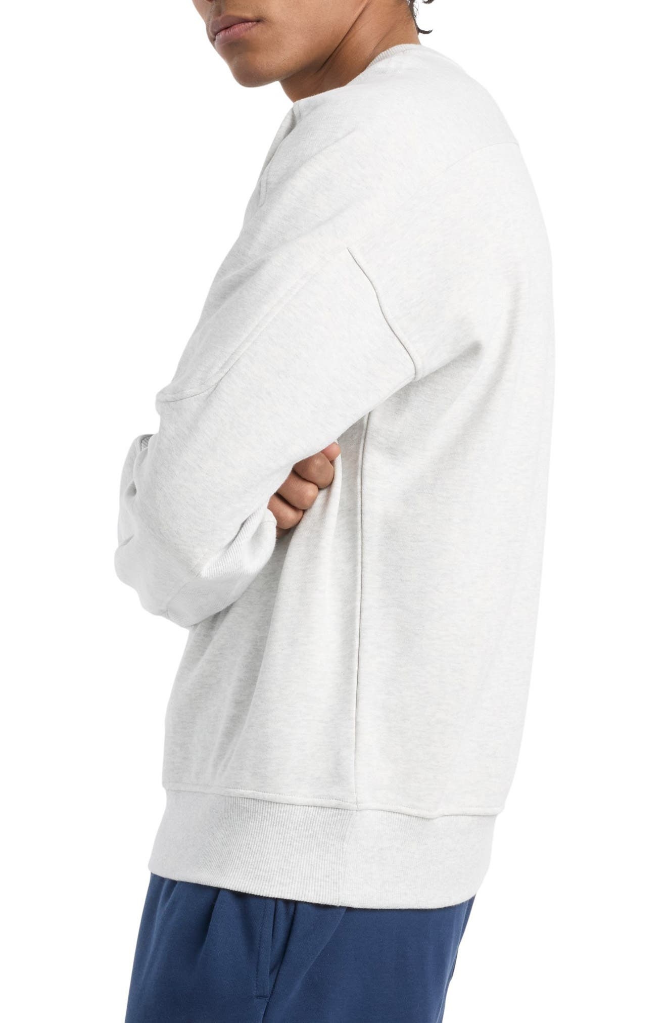 New Balance Varsity French Terry Crewneck Sweatshirt in Ash Heather at Nordstrom - 3
