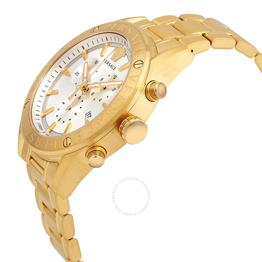 Versace V-Chrono Chronograph Quartz White Dial Men's Watch VEHB00719 - 2