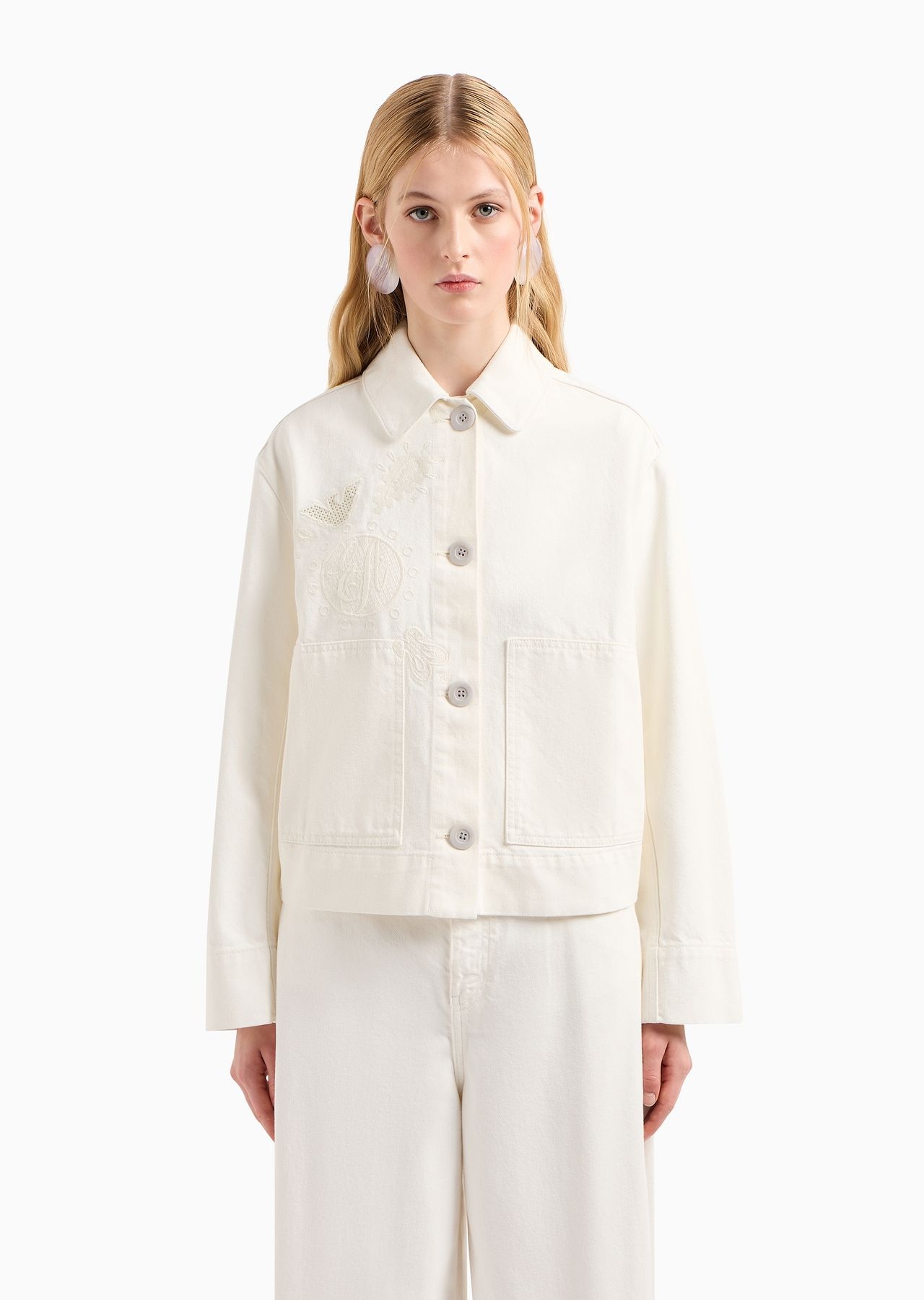 Embroidered cotton drill blouson - 2