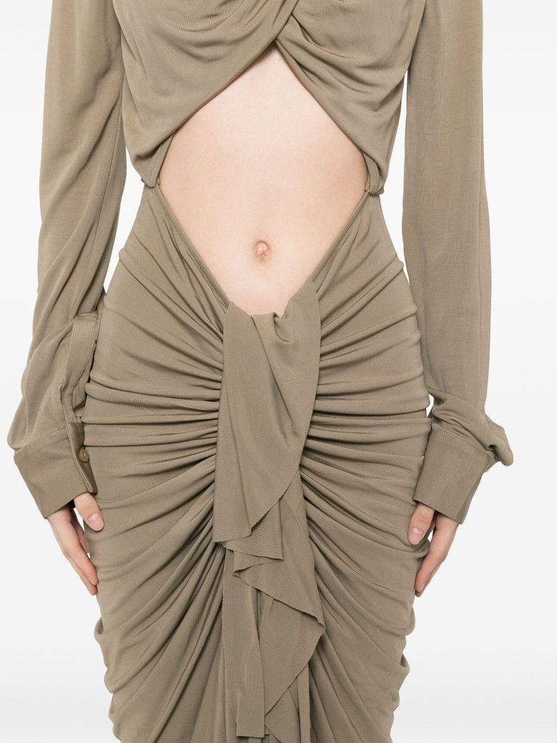 draped boat-neck dress 5