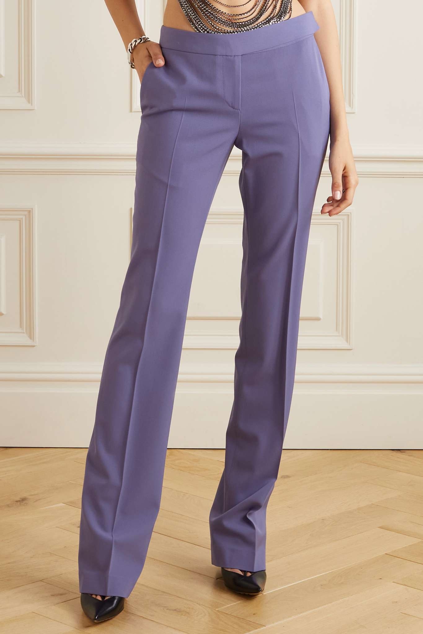 + NET SUSTAIN wool-blend twill straight-leg pants - 3
