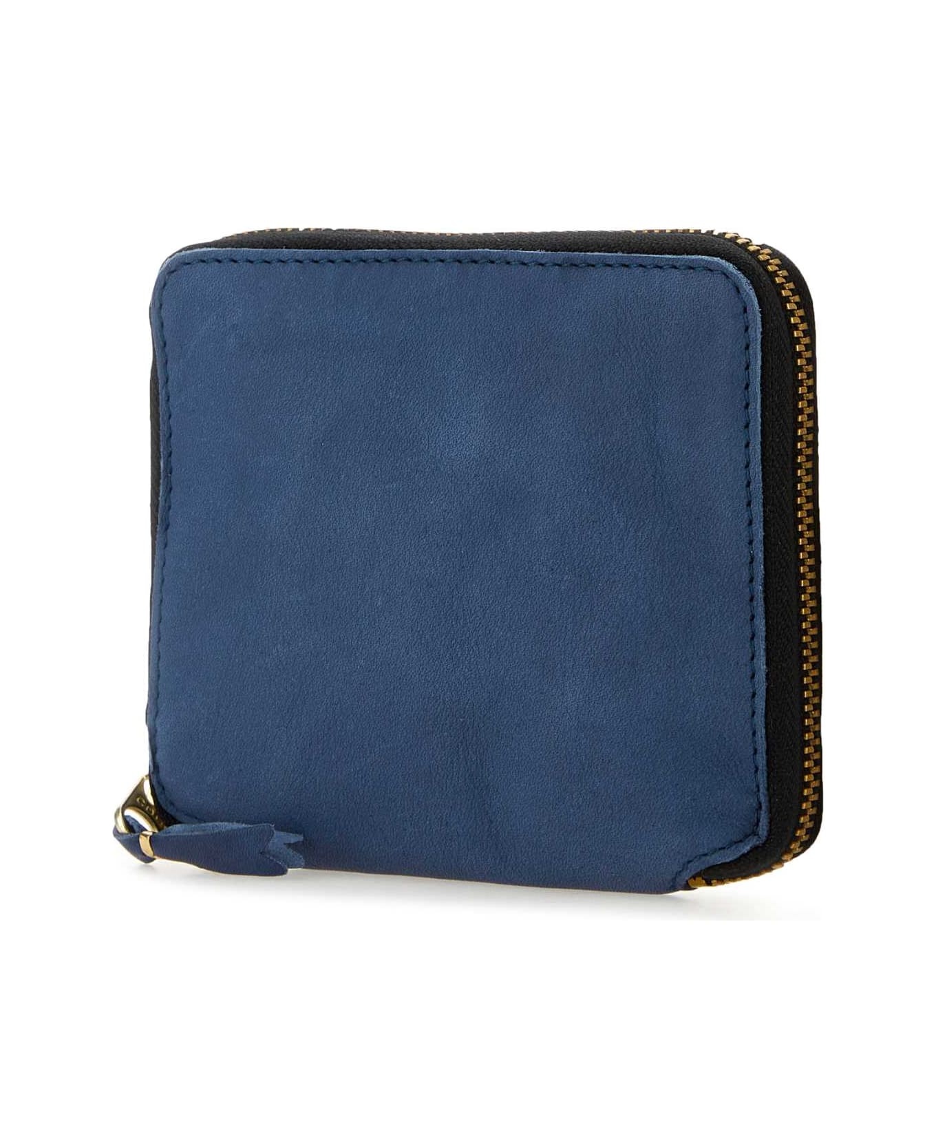 Blue Leather Wallet - 1