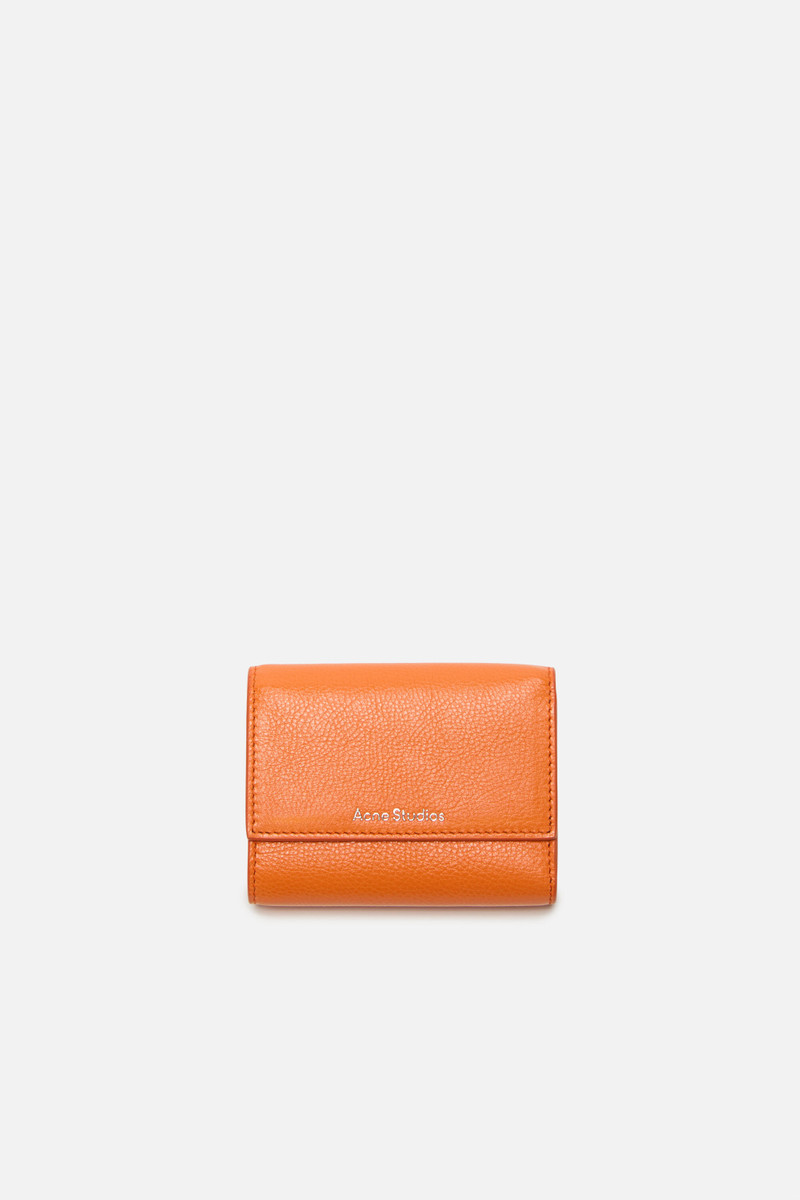 Trifold leather wallet - Pumpkin orange 1