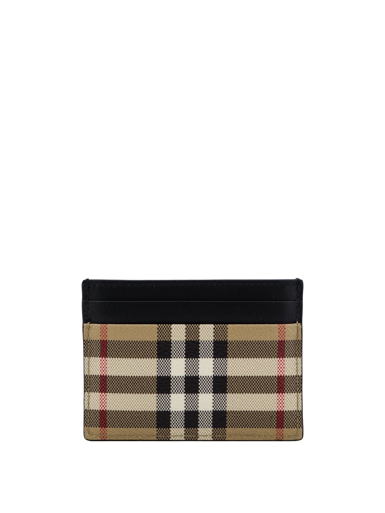 Coated canvas card holder with Check motif - 2