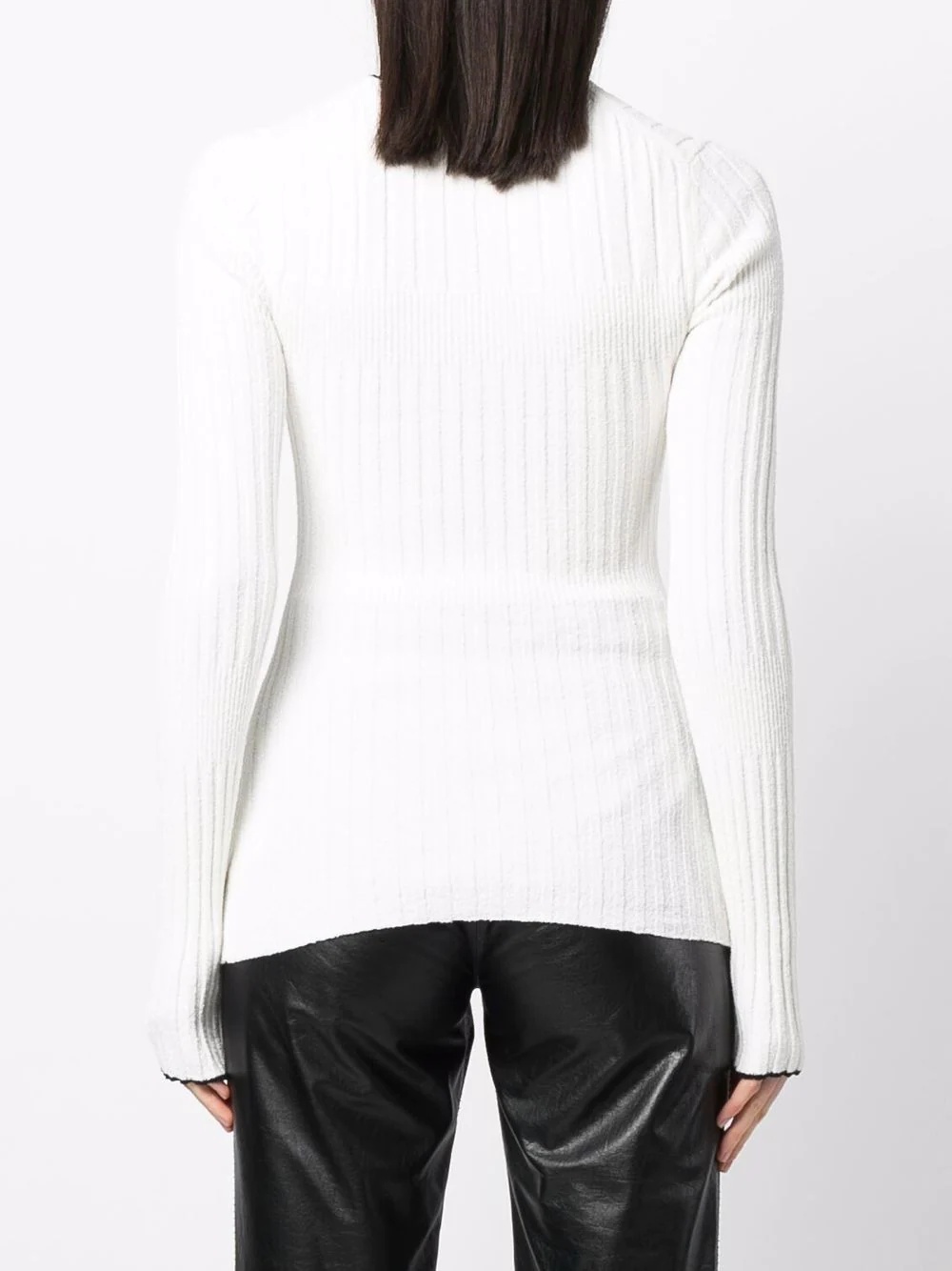 contrast-trim bouclé cardigan - 4