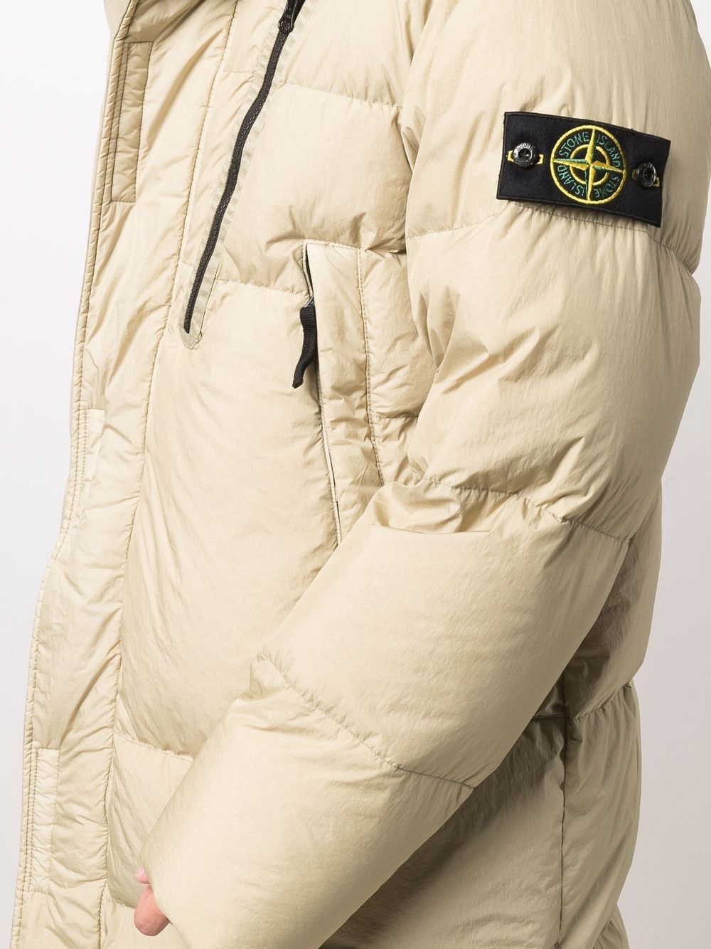 padded zip-up down coat - 5