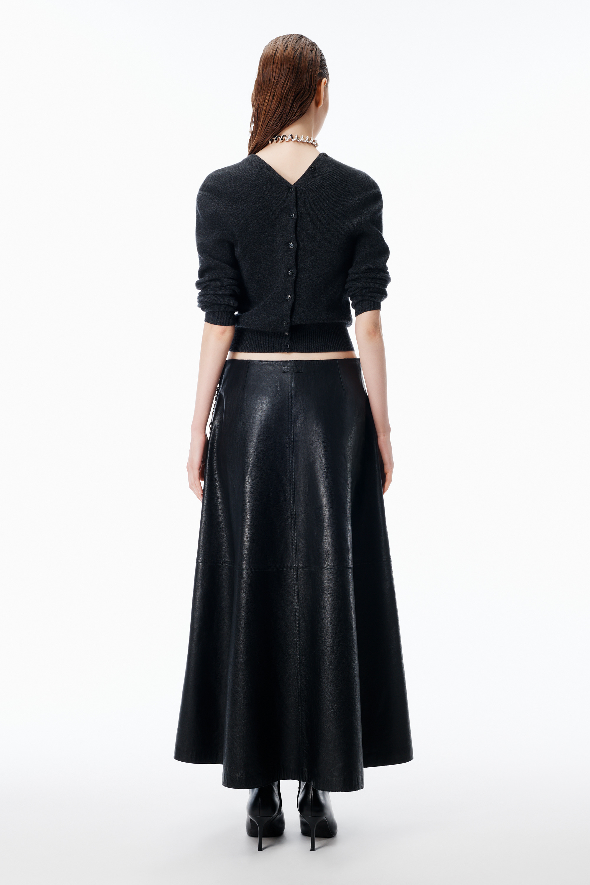 Cardigan in Wool with Continuous Placket - 4