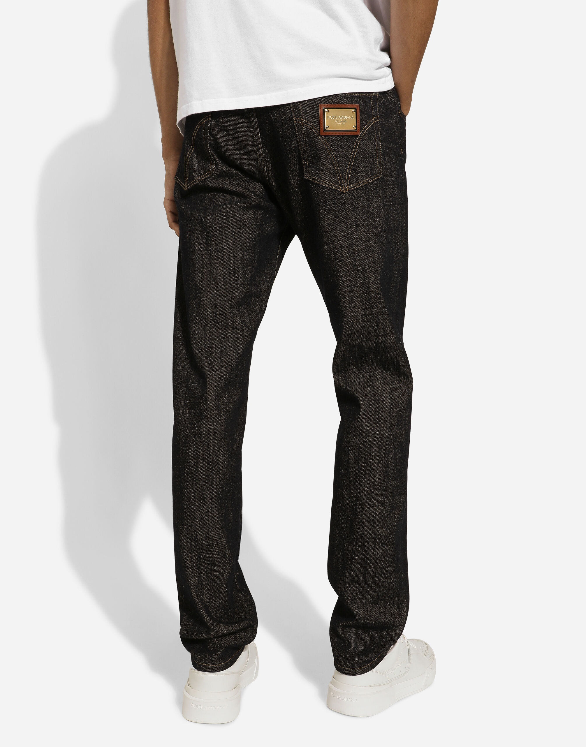 Slim-fit blue denim jeans - 4