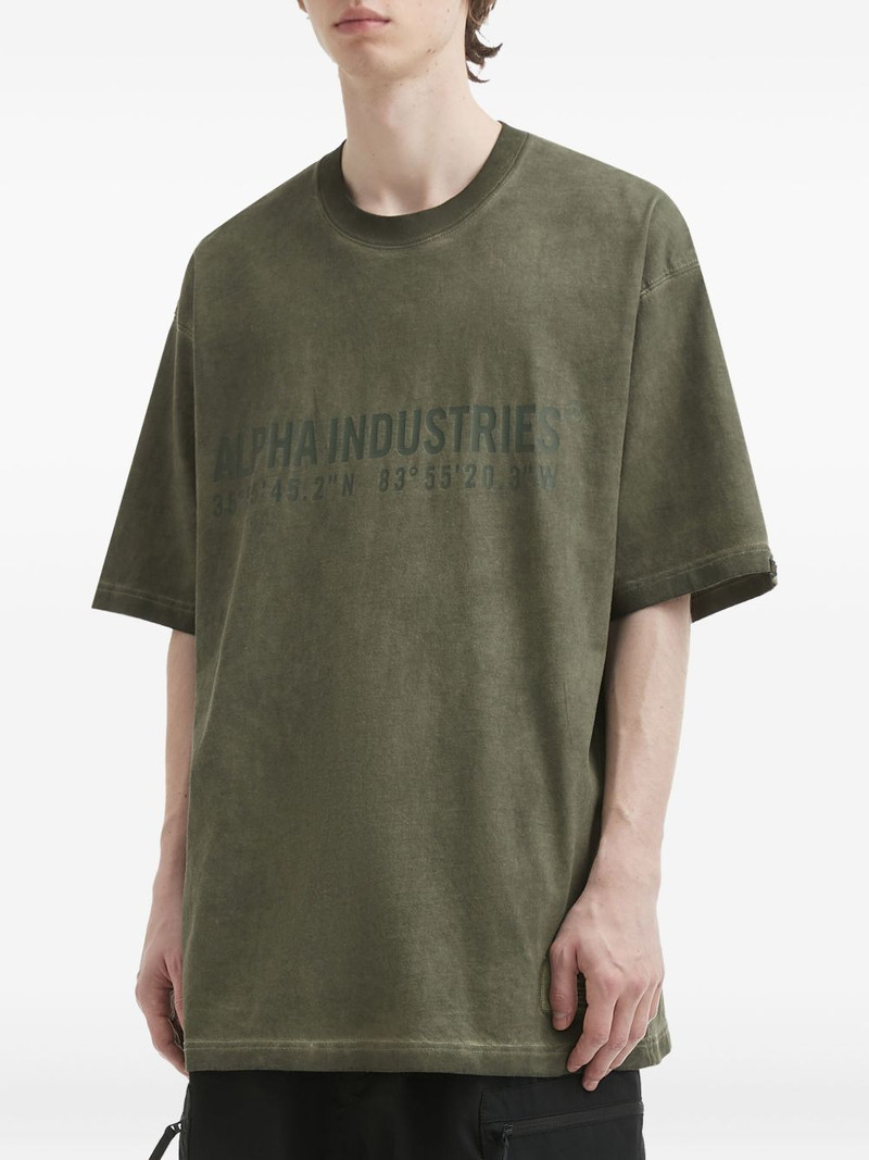 ALPHA INDUSTRIES logo-print cotton T-shirt outlook
