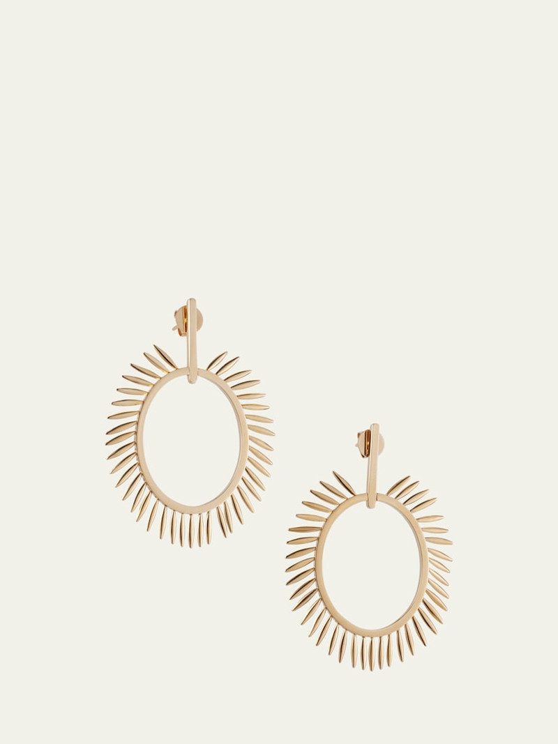 18K Yellow Gold Grass Sunny Earrings 1