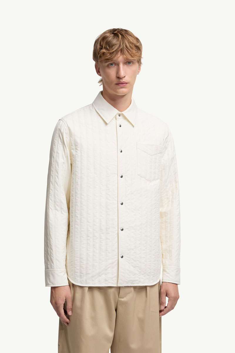 Vertical-Quilted Padded Shirt Jacket 4