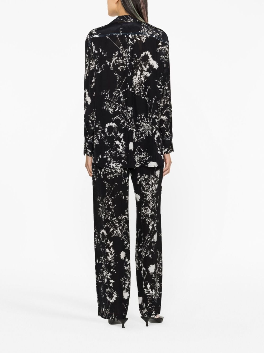 floral-print silk shirt - 3