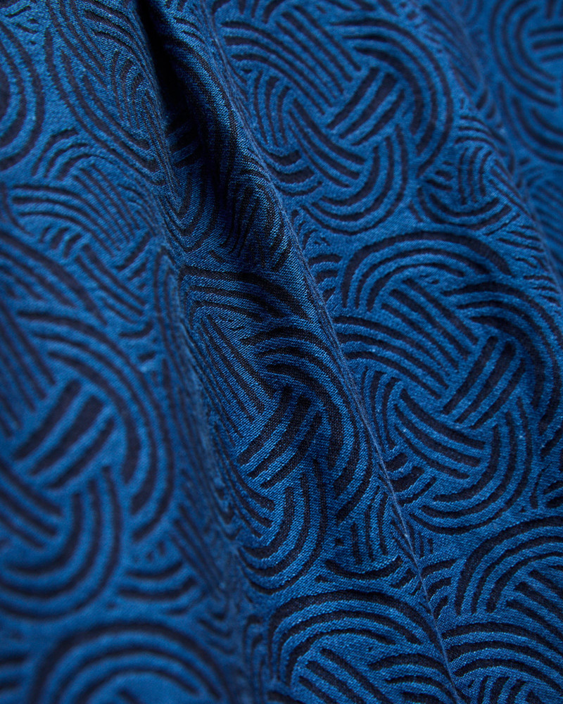 Blue Blue Japan "Mizuhiki Knot" Aloha Shirt in Indigo outlook