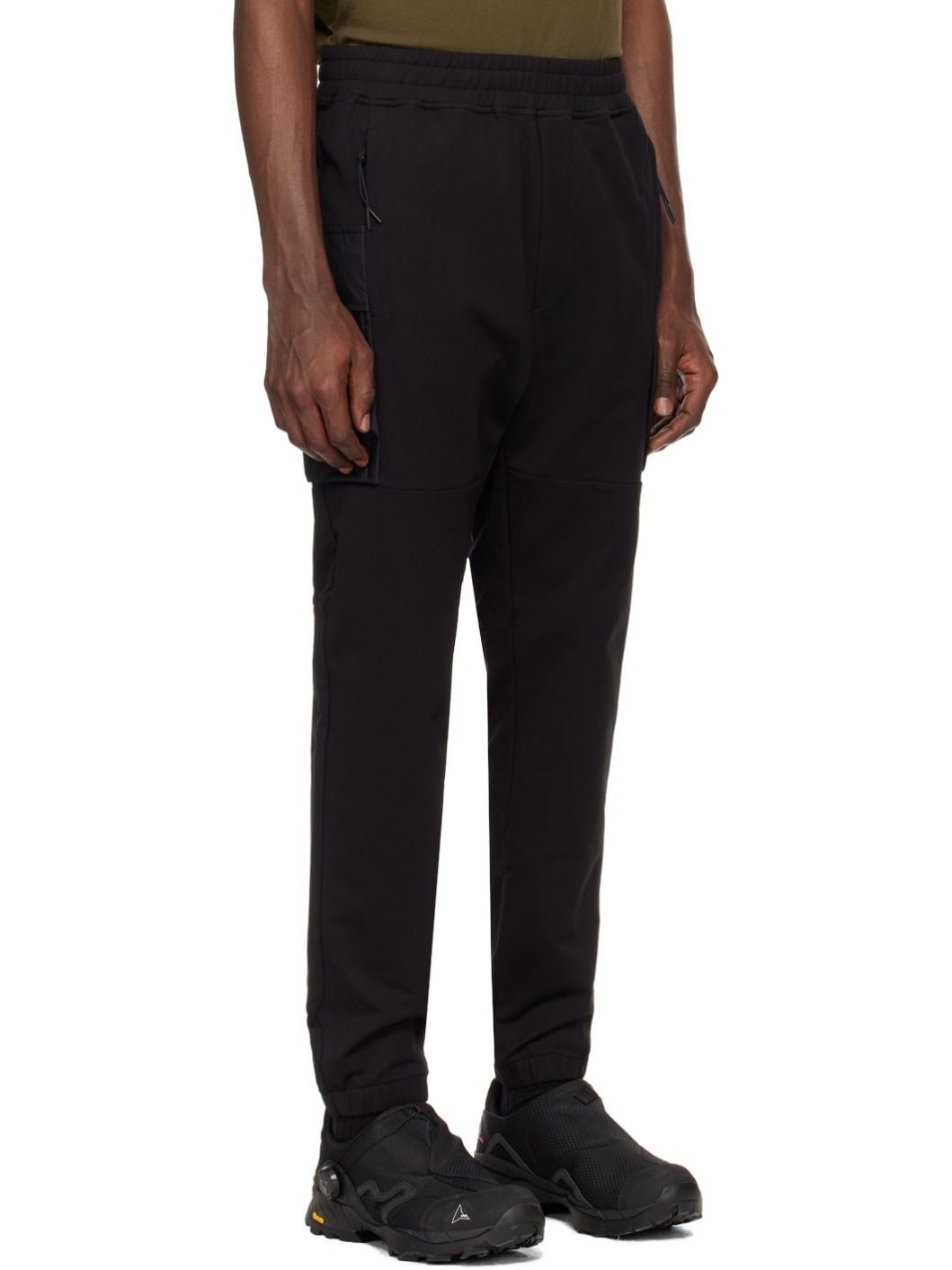 Black Cargo Pocket Sweatpants - 2