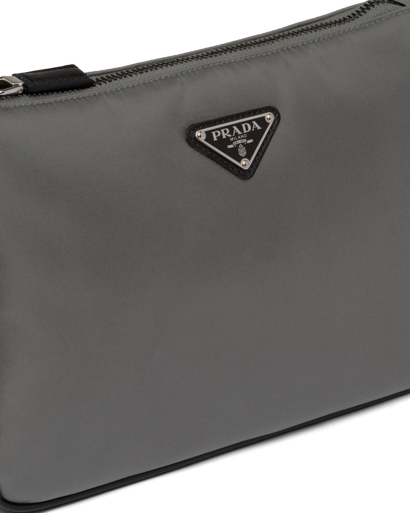 Nylon and Saffiano Leather Bag with Strap 6