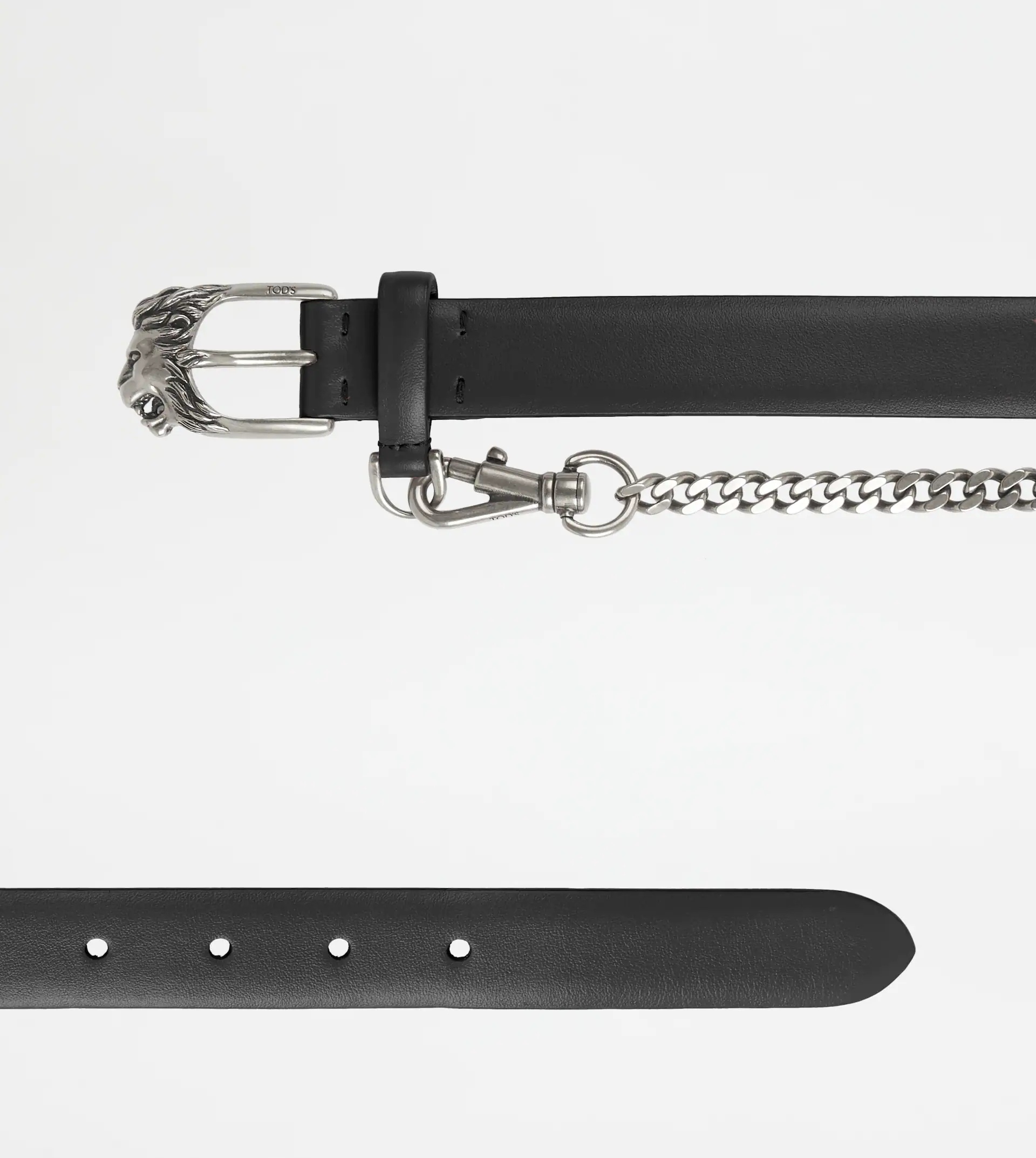 BELT IN LEATHER - BLACK - 3