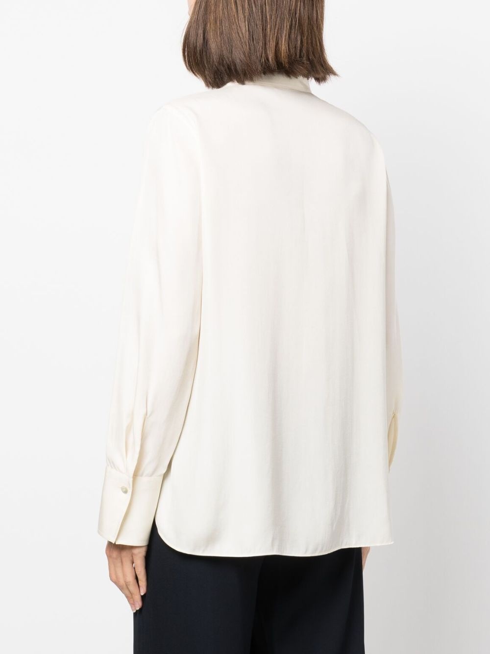 pointed-collar long-sleeve shirt - 4