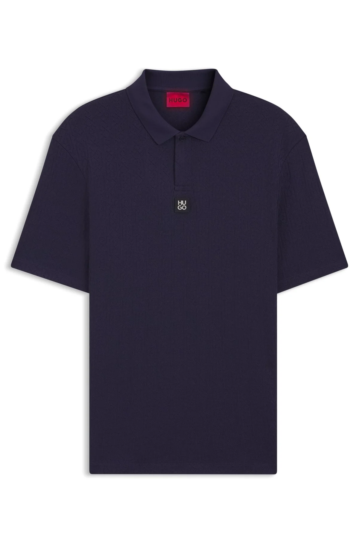 RELAXED-FIT POLO SHIRT WITH JACQUARD PATTERN - 1