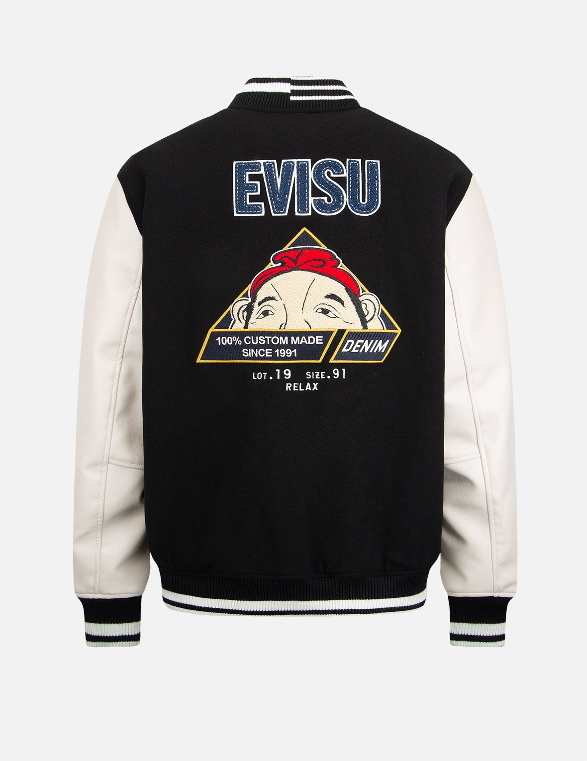 “HIDE-AND-SEEK” GODHEAD APPLIQUÉ BASEBALL JACKET - 3
