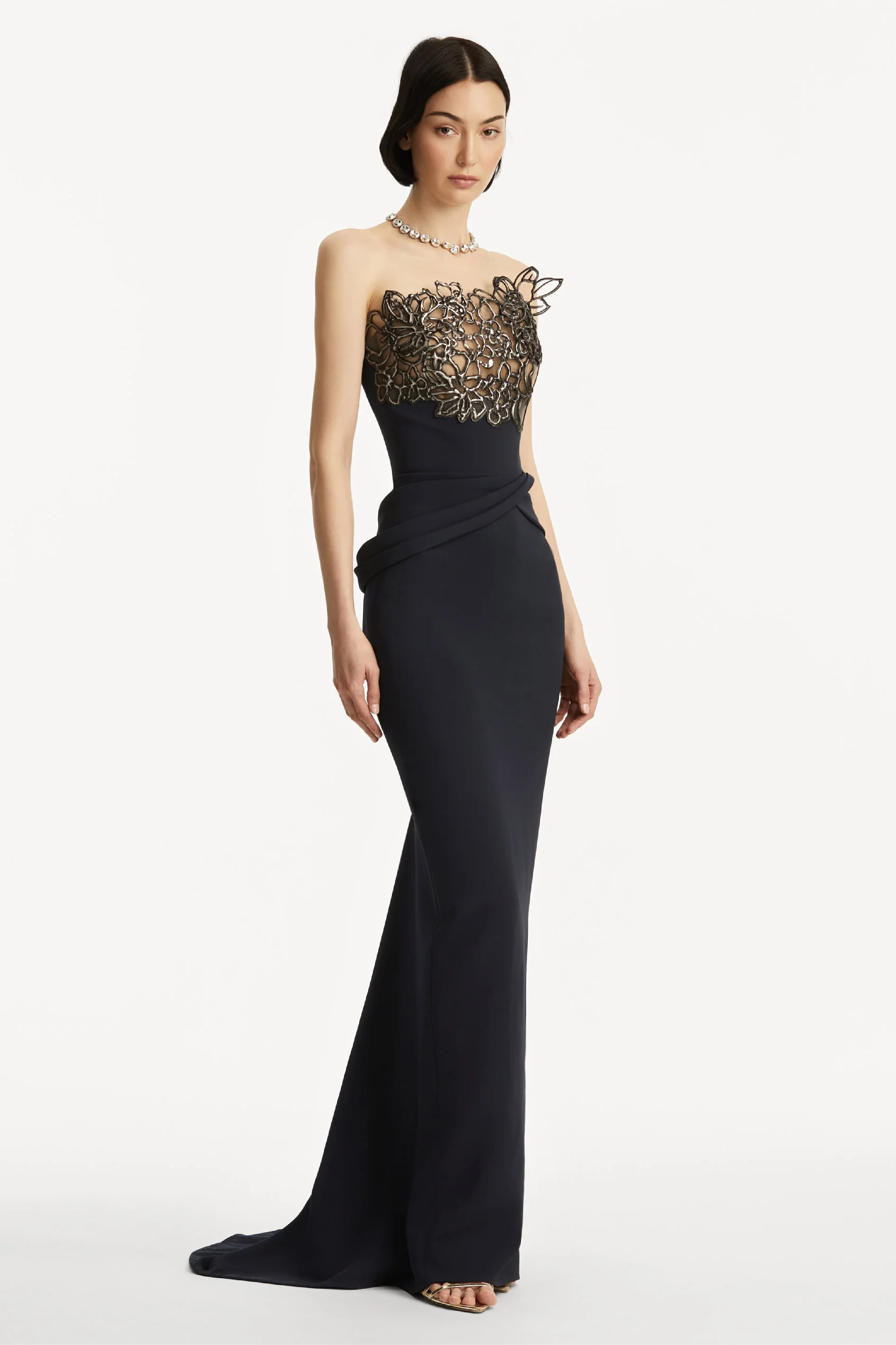 RUBBER LACE CADY GOWN - 4