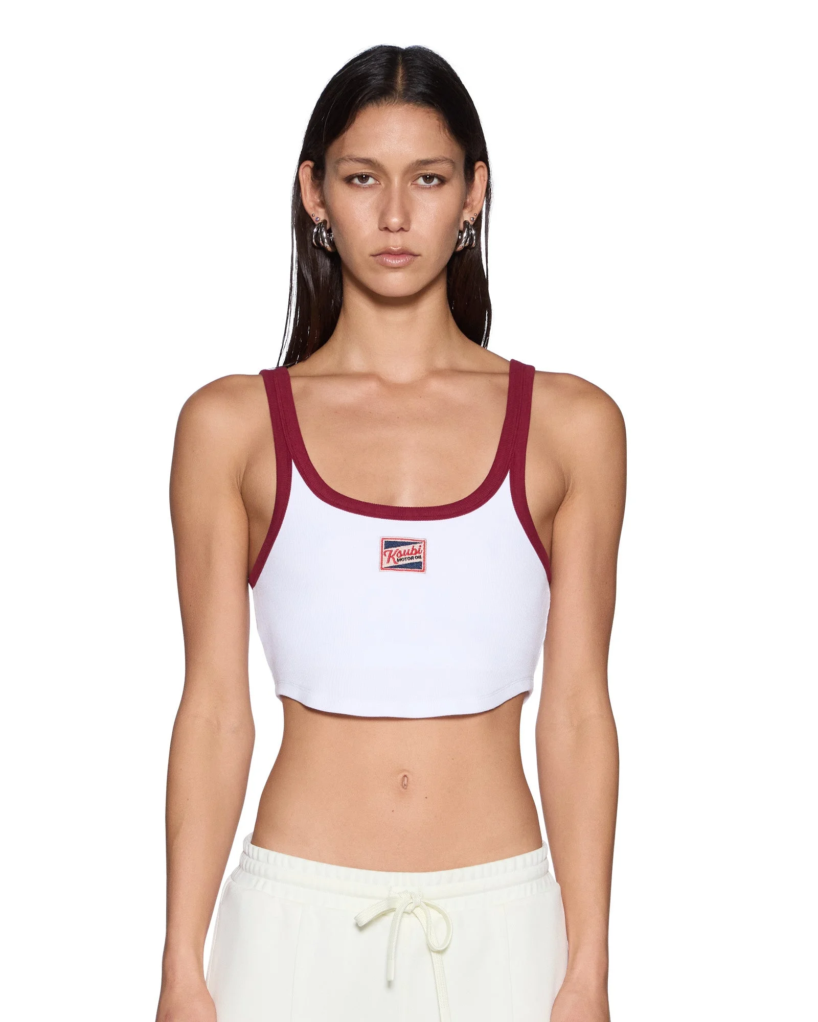 BADGE CHLOE CROP TANK OFF WHITE - 1