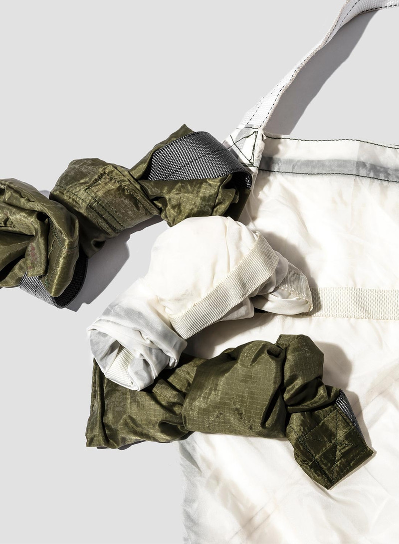 Puebco Recycled Vintage Parachute Light Bag White 3