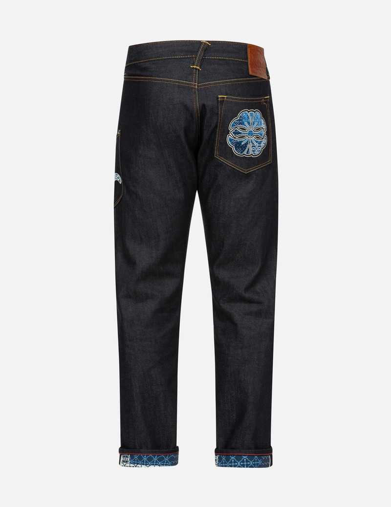 SEAGULL AND KAMON SASHIKO EMBROIDERY CARROT FIT JEANS #2017 2