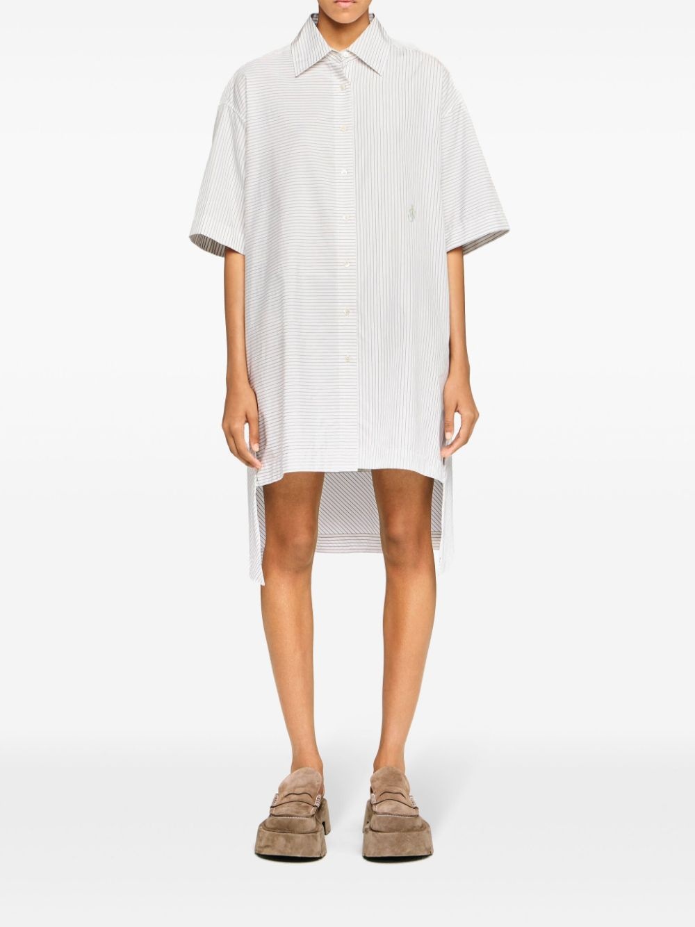 step-hem shirt dress - 3