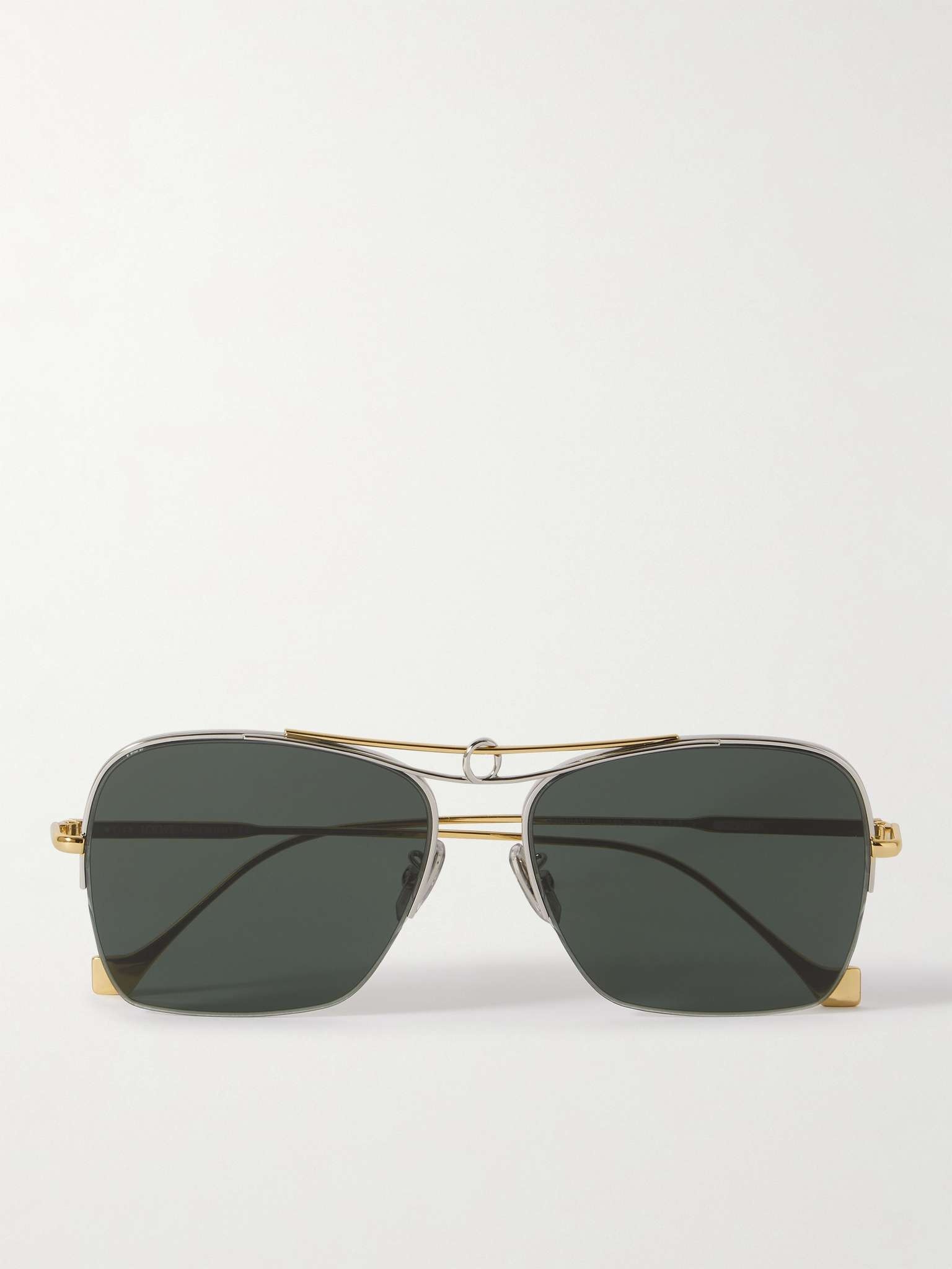 Aviator-Style Gold- and Silver-Tone Sunglasses - 1