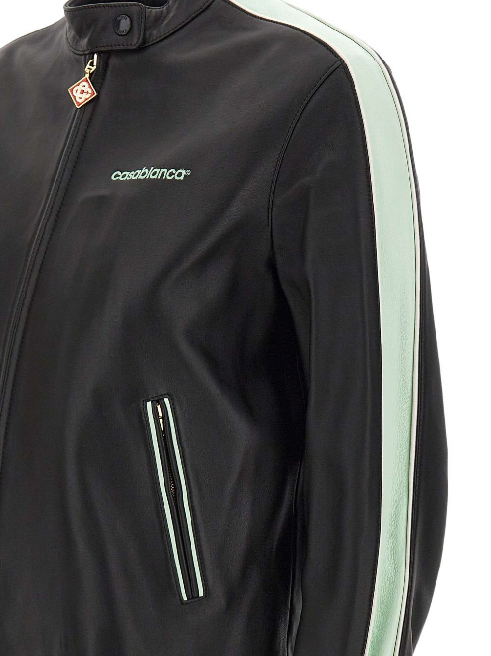 leather racer jacket - 4