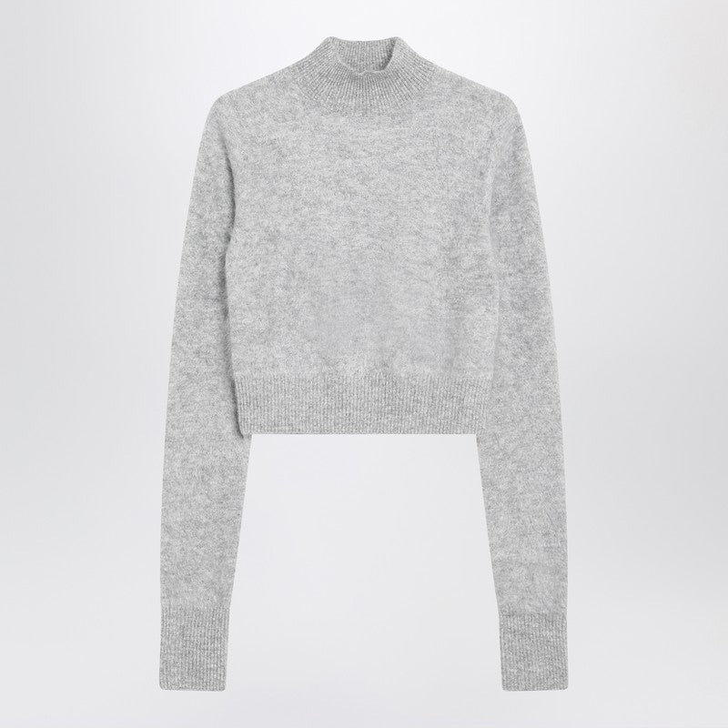 Sportmax Grey cropped cashmere sweater - 1
